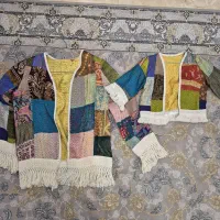 ست مادردختری،شلوارپلیسه،شومیزپلنگی،کت کوکدوزی