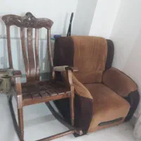 مبل ۳نفره و صندلی راک درحد نو