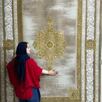 فرش CR ورساچ طلایی نخ اکریلیک ۱۲و۹و۶ متری