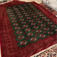 فرش ترکمن با رنگ  و طرح خاص