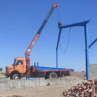 خدمات جرثقیل کفی.5تن و3تن دکل بلندهمراه سبدبالابر