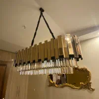 لوستر کریستال شامپاینی در حد نو