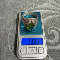 دو‌عدد انگشتر زبر جد پاک‌شیشه ای خوشرنگ سایز۶۰،۶۲