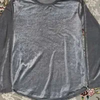 بلوز آستین کوتاه مردانه سفید ومشگی در حدنو 280