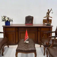 مبلمان اداری مدل فرانسوی ابزاری قهوه ای سلطنت
