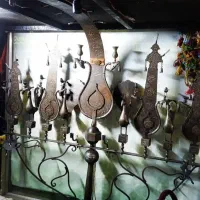 علامت چوب بلند طلا نقره کوب