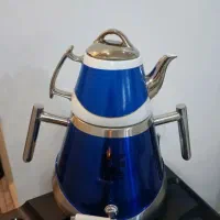 قوری کتری شیر دار نو کتری ساده و قوری کف چدن ورنگی