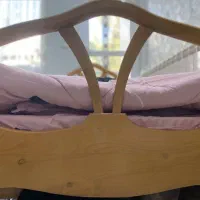تخت یکنفره تمام چوب با دو کشو و کفی