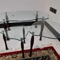گل میز شیشه ای میز پذیرایی