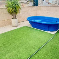 فروش چمن مصنوعی استخر و درخت یوکا و سایبان