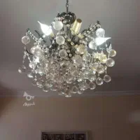 لوستر 8 شاخه گوی کریستال