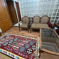 مبل چوبی پارچه ای اداری ۸ نفره با جلومبلی