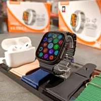 پک ساعت هوشمند+۷بندفلزی+ایرپاد/KW52 ULTRA3/اپل واچ