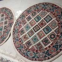 پادری گرد دو عدد جنس  فرش ماشینی