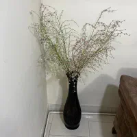 گل بهمراه گلدان سفالی