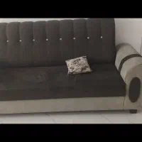 یک دست مبل اسپورت رنگ کرم قهوه ای بسیار تمیز نوو