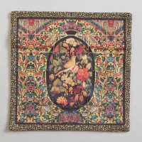 انواع کوسن سنتی گل و مرغ و طرح کاشی