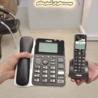تلفن یک ثابت یک بیسیم با دوسال گارانتی ارزان