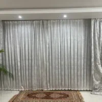 پرده ترک‌ طرح پتینه شاین دار و یالان نگینی