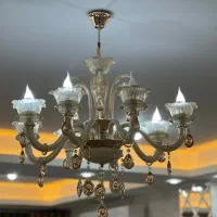 لوستر ۸ شاخه کریستالی