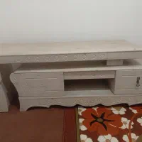 میز تلویزیون چوبی دو تیکه