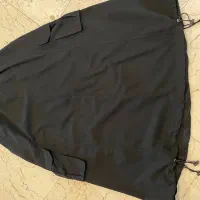 دامن مشکی نخی لینن