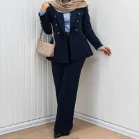 کت‌و شلوار سرمه ای نو کرپ مازاراتی