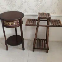 پایه گل و میز دو طبقه