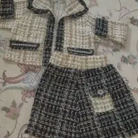 کراپ کت همراه با دامن بچگانه ـ کتانی دخترانه