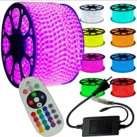 ریسه شلنگی نور مخفی ریسه تزئینی تک رنگ ریسه7رنگRGB