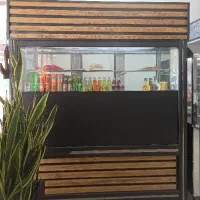 یخچال طرح چوب ۲ متری ویترین شیشه‌ای