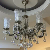 لوستر۶ شاخه نو برند نیک لوستر همراه دیوارکوب