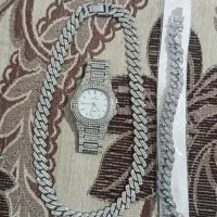 ساعت گردنبند دستبند فول نگین