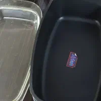 مرغ خوری سایز بزرگ با در پیرکس قابل استفاده در فر