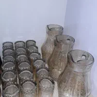 پارچ و لیوان دودی رنگ