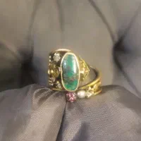 انگشتر فیروزه نقره عثمانی