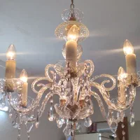 لوستر جفت دارم کریستال شش شاخه