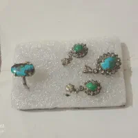 نیم ست فیروزه نقره اصل