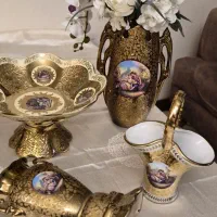 میوه خوری   گلدان.   شکلات خوری به همراه سینی
