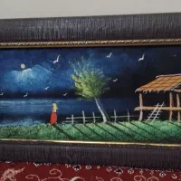 دو عدد تابلو نقاشی روی مخمل بسیار زیبا