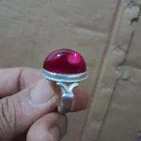 فوری انگشتریاقوت شرابی نقره اصل