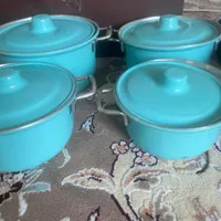 قابلمه دو رنگ سورمه ای و ابی|ظروف پخت‌وپز|تهران, امامزاده قاسم|دیوار