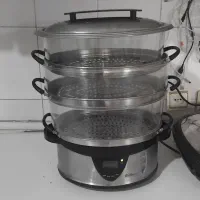 بخار پز برند سه طبقه سایز بزرگ دیجیتال مناسب جهاز