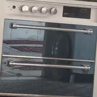 اجاق گاز ۵ شعله طرح فر سالم سفید