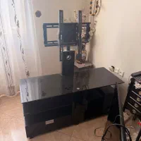 میز تلویزیون شیشه ای در حد