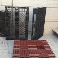 پالت گاری سه چرخ قفسه فلزی تخته چوب الوار بنائی