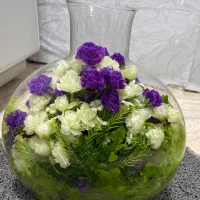 باکس گل شیشه ای تخت بسیار شیک ارتفاع 24