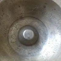 جام برنجی قدیمی کندهکاری شده قدمت 70سال