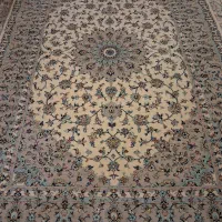 فرش دستباف کاشان ۶ متری گل ابریشم