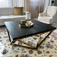 میز چرم و استیل